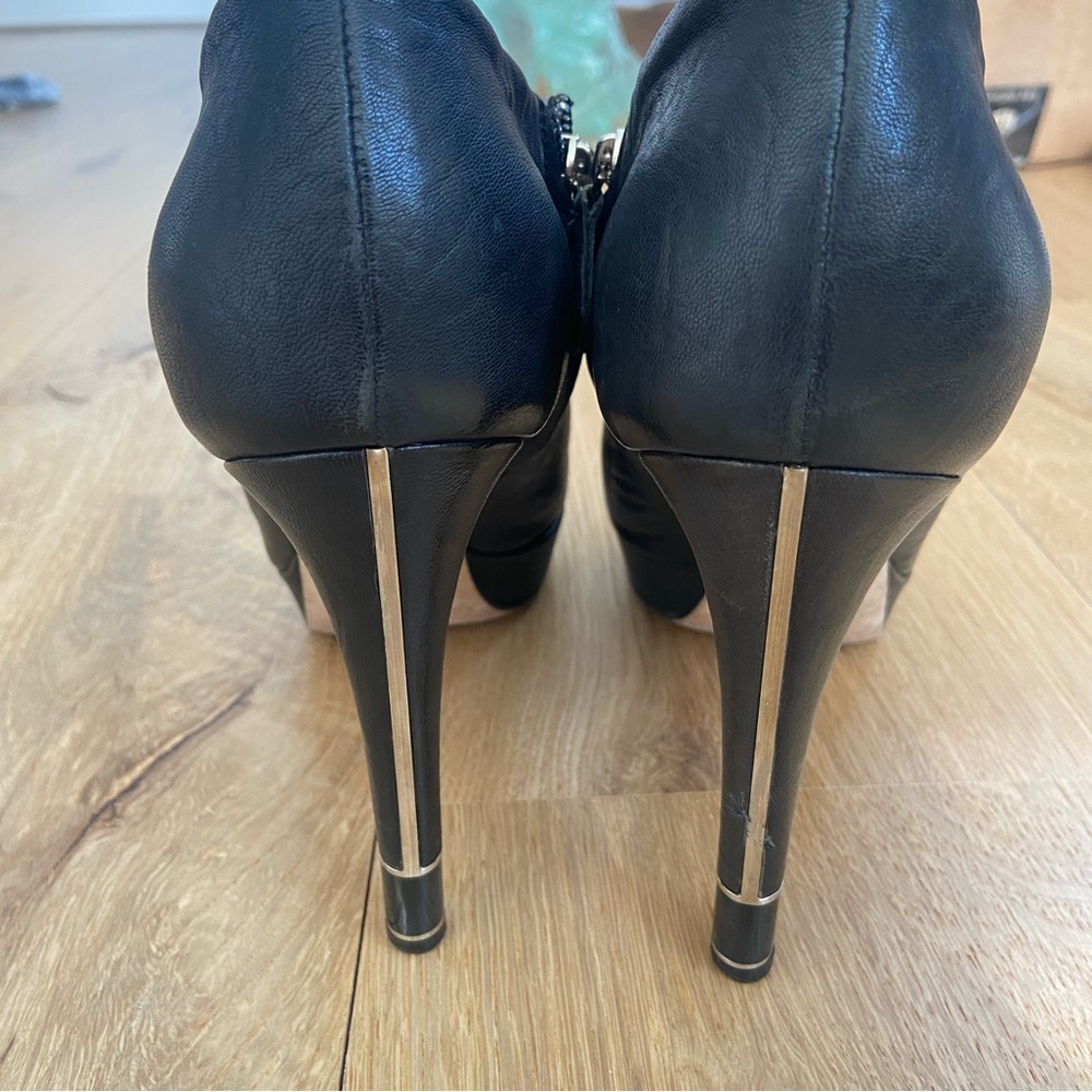 Christian Dior Black Leather Platform Ankle Booties | EU 42 (US 10) | Authentic - Picture 9 of 10